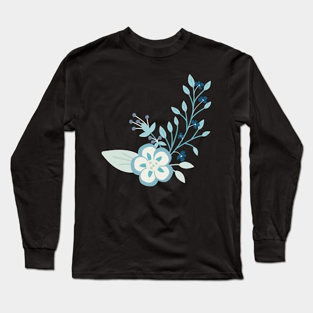 Floral Motif Long Sleeve T-Shirt by Creative Has